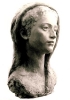 Studio per ragazza con scialle 