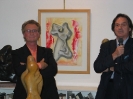 Con Angelo Mistrangelo durante una mostra